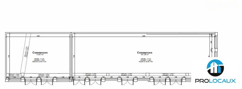 A vendre Local commercial  74.81m² Champagnier