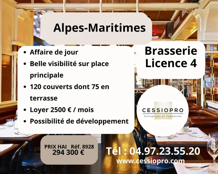 Fonds de commerce à vendre - Café - Hôtel - Restaurant - Cagnes-Sur-Mer (0680...