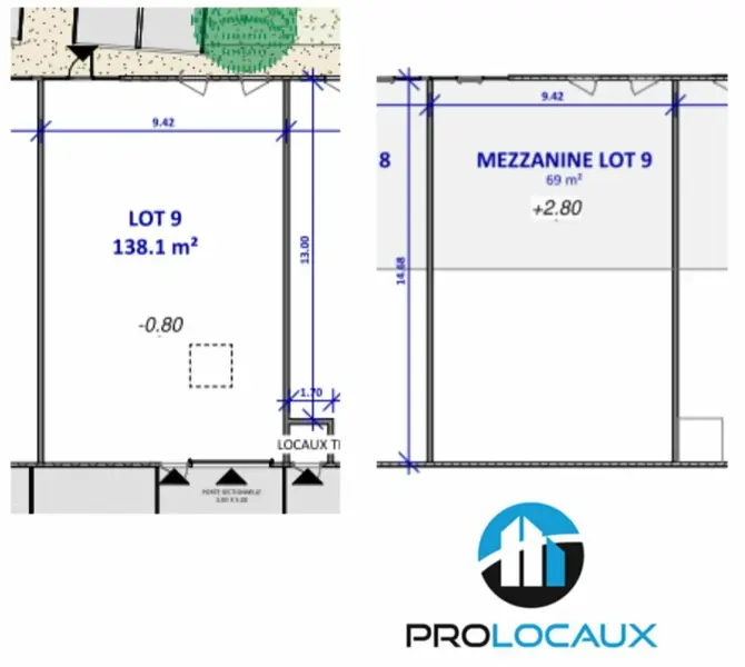 A louer Locaux d'activité 207.1m² Apprieu
