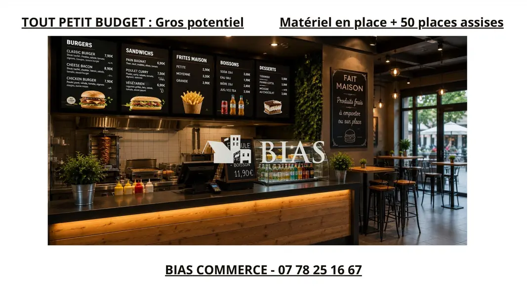 Fonds de commerce à vendre - Restauration - Rouen (76000) - 28 000 €